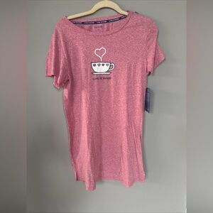 Life is good sleep shirt. Large. NWT pink